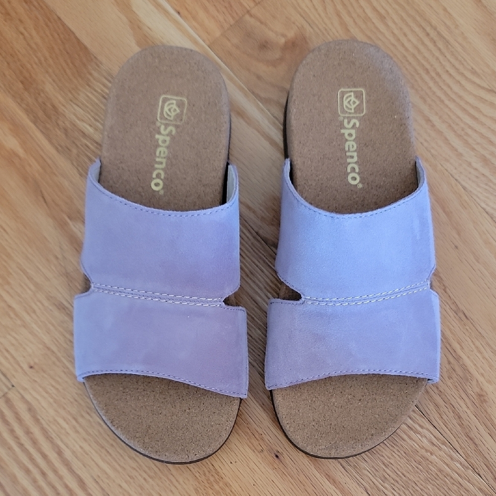 Spenco Women's Lavender Slide Sandals - Picture 2 of 11